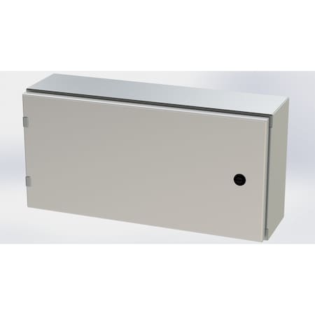 Saginaw Control & Engineering 1/4 Turn Latch Electrical Enclosures, 12 in H, 6 in D, 24 in W, NEMA 3R, 4, 4X, 12, 13 SCE-12EL2406SS6LP